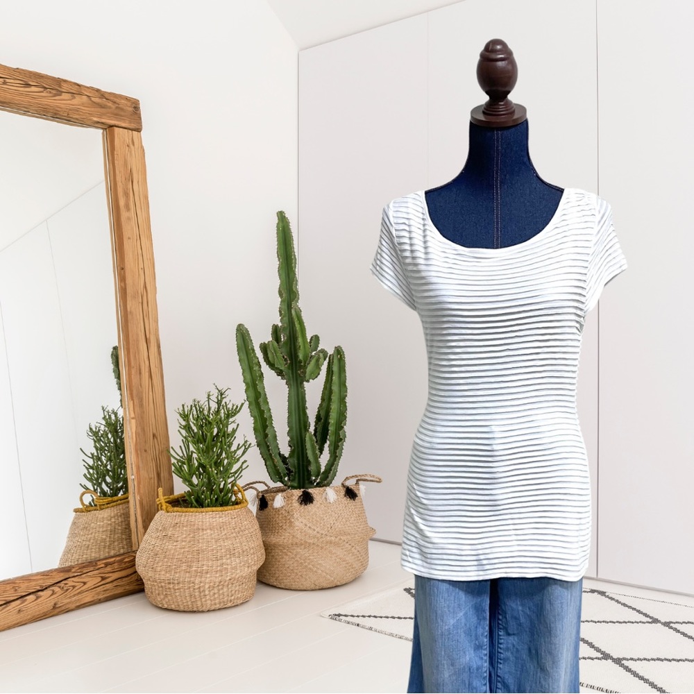 Banana Republic Stretch Striped Lined Blouse